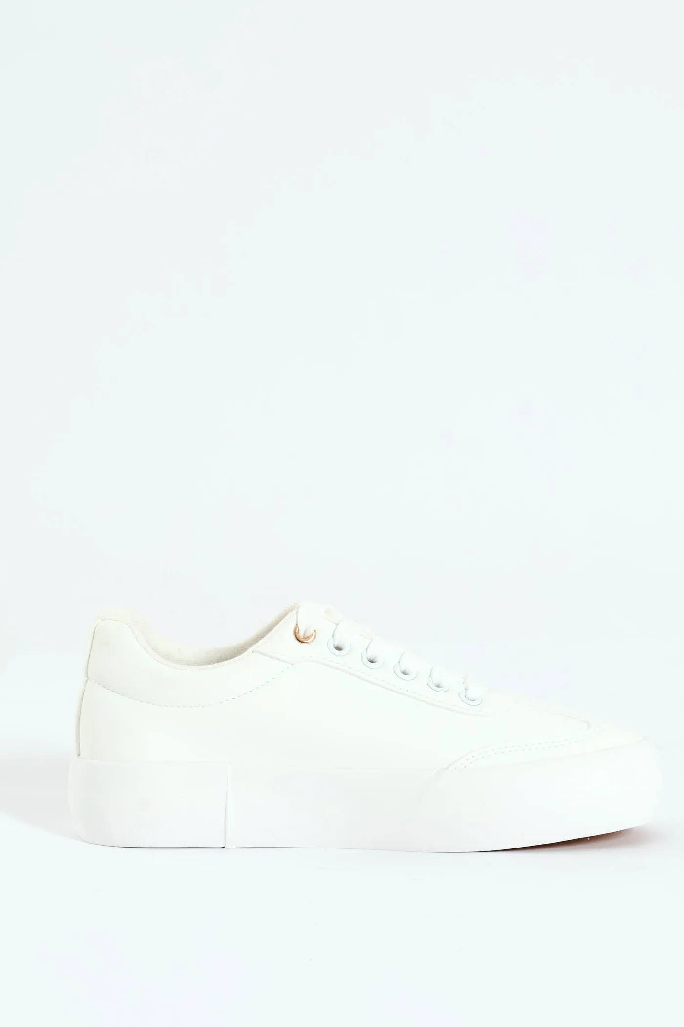 Bouquet 1 Floral Lace Up Platform Sneaker - White