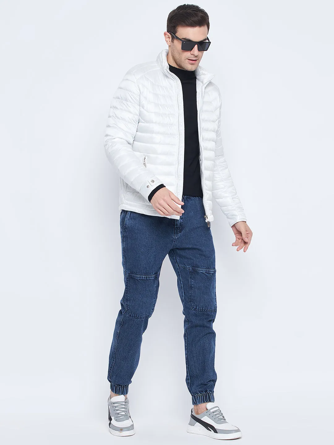 Camla Barcelona White Puffer Jacket For Men