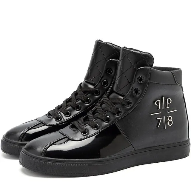 Chaussures PP Mode luxe Brillantes / Chaussures Hommes luxe chic PP / Sneakers High top British Design