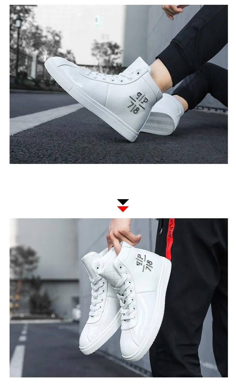 Chaussures PP Mode luxe Brillantes / Chaussures Hommes luxe chic PP / Sneakers High top British Design