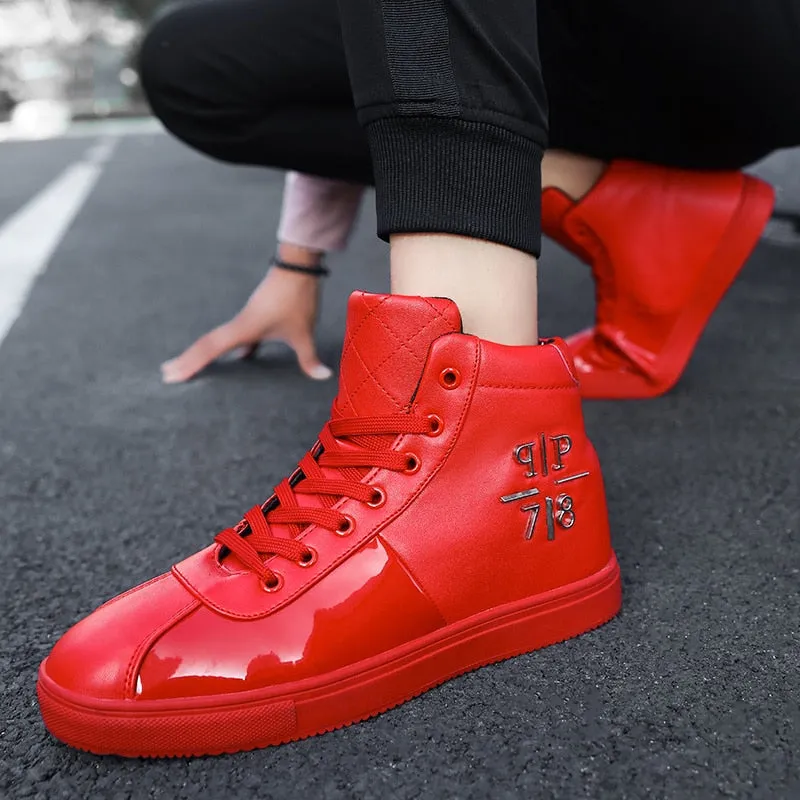 Chaussures PP Mode luxe Brillantes / Chaussures Hommes luxe chic PP / Sneakers High top British Design