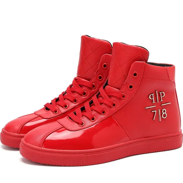 Chaussures PP Mode luxe Brillantes / Chaussures Hommes luxe chic PP / Sneakers High top British Design