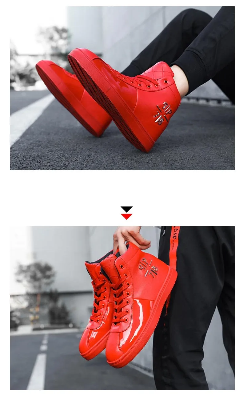 Chaussures PP Mode luxe Brillantes / Chaussures Hommes luxe chic PP / Sneakers High top British Design