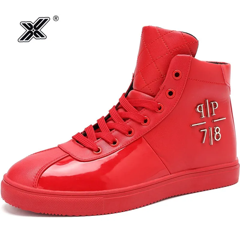 Chaussures PP Mode luxe Brillantes / Chaussures Hommes luxe chic PP / Sneakers High top British Design