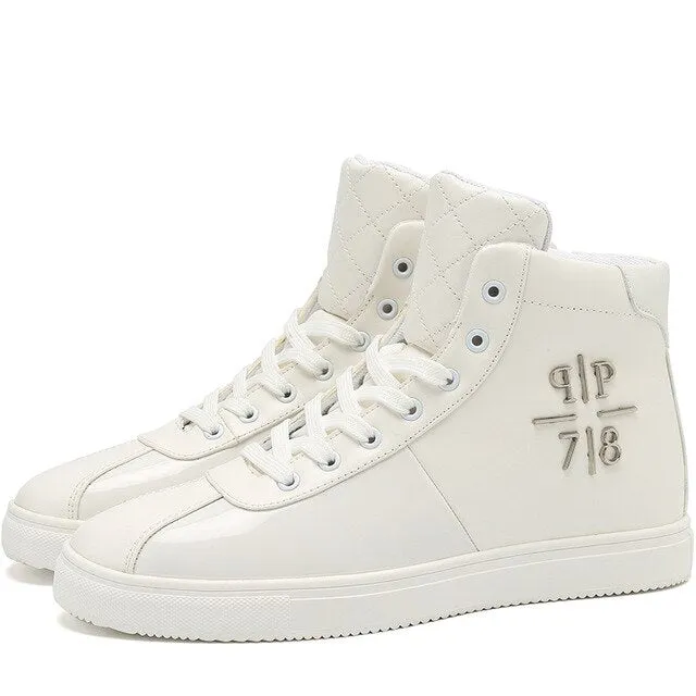 Chaussures PP Mode luxe Brillantes / Chaussures Hommes luxe chic PP / Sneakers High top British Design