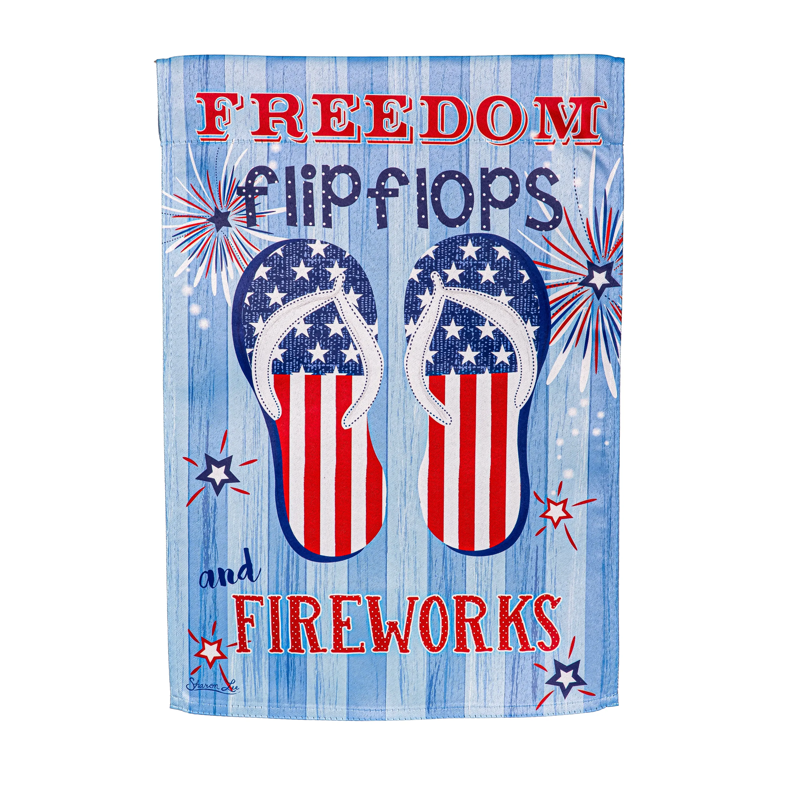 Freedom Flip Flops Suede Garden Flag,14s11356