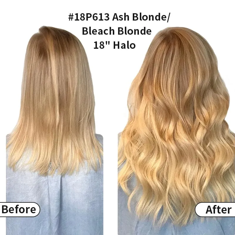 Halo Human Hair Extensions For Thin Hair Full Volume All Shades
