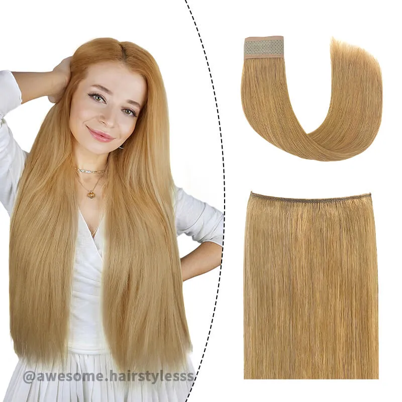 Halo Human Hair Extensions For Thin Hair Full Volume All Shades