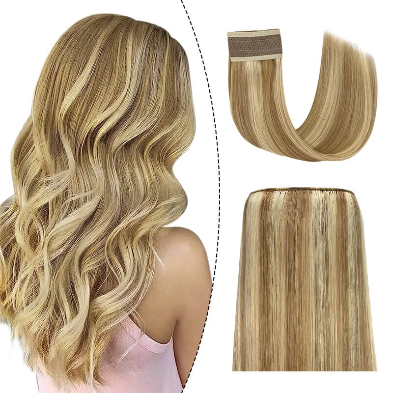 Halo Human Hair Extensions For Thin Hair Full Volume All Shades