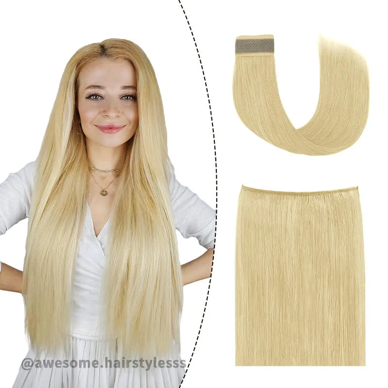 Halo Human Hair Extensions For Thin Hair Full Volume All Shades