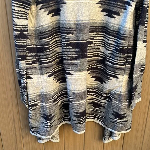 Lucky Brand Open Front Cardigan size XL Aztec Southwestern Boho Hippie New
