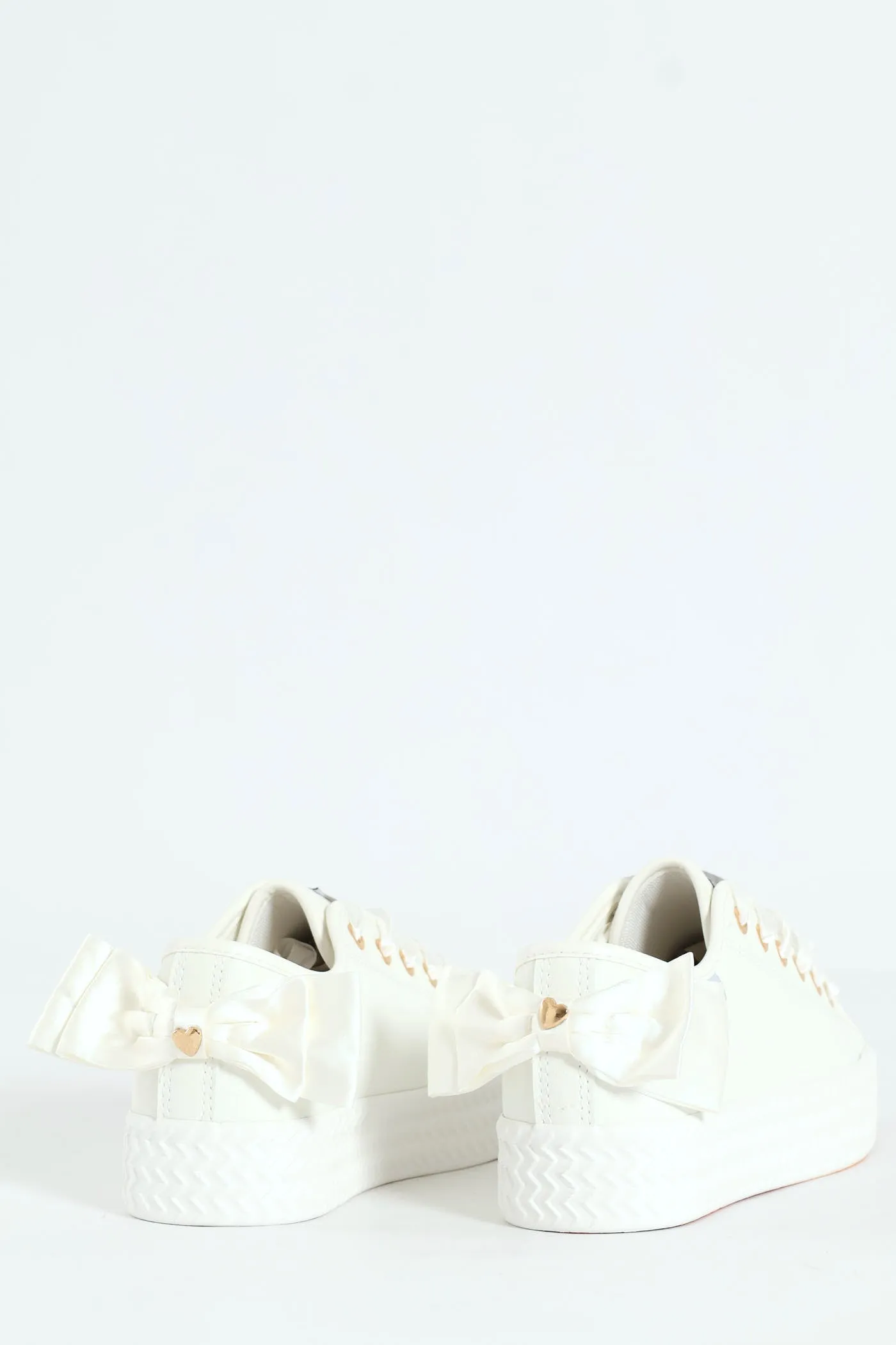 Miah Platform Lace Up Sneaker - White