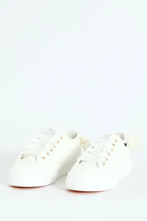 Miah Platform Lace Up Sneaker - White