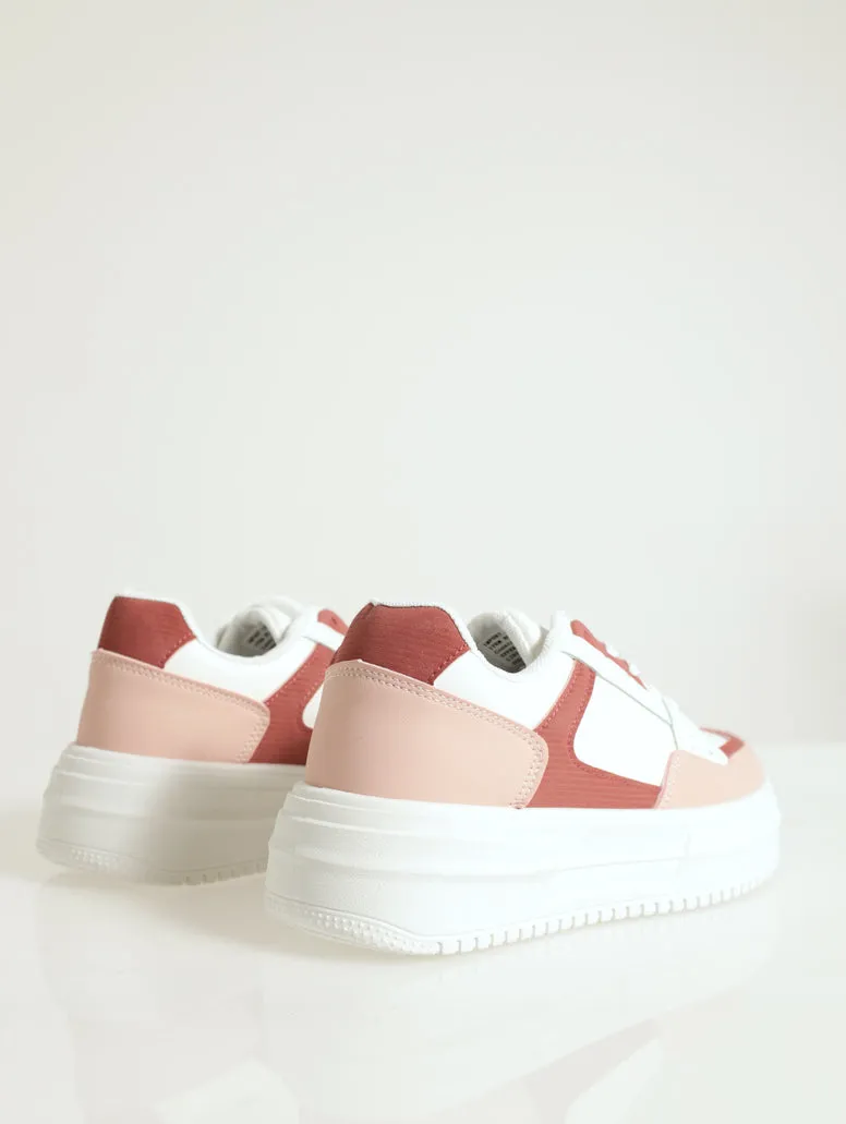 Platform Multipane Sneaker - Mink