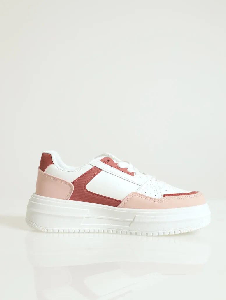 Platform Multipane Sneaker - Mink