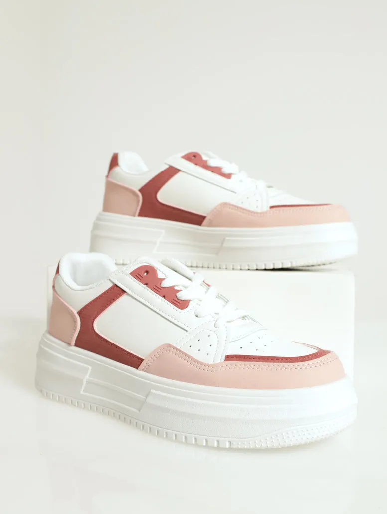 Platform Multipane Sneaker - Mink