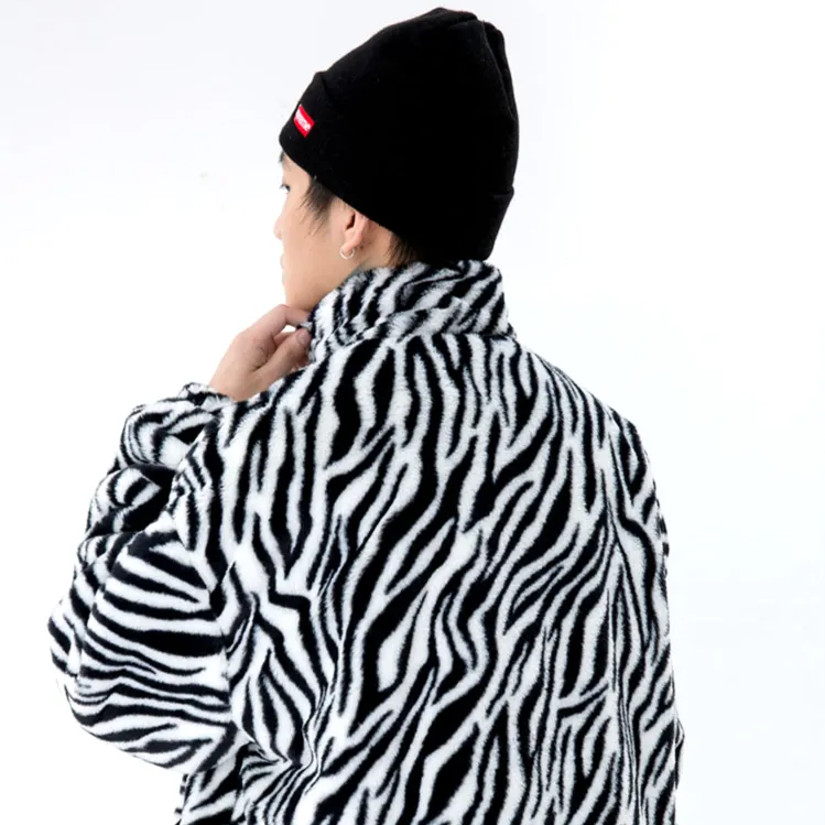 "ORIGINAL" Veste Gilet en fourrure Zébré Gris - URB1™