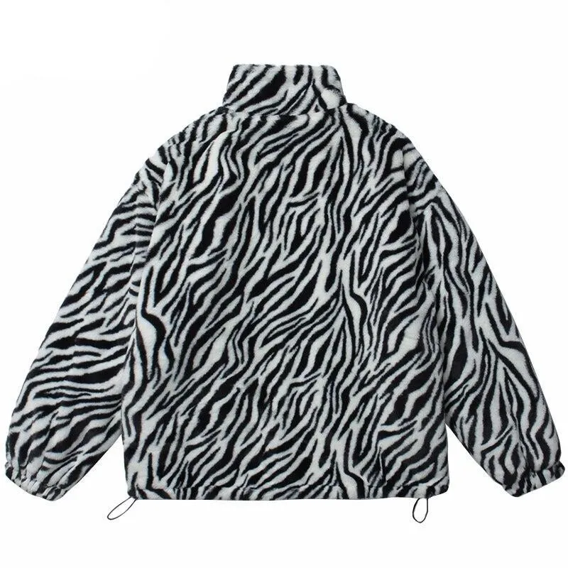 "ORIGINAL" Veste Gilet en fourrure Zébré Gris - URB1™