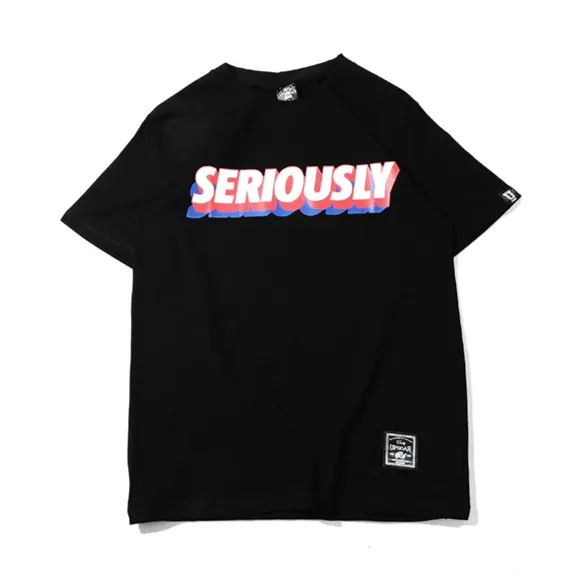 "SERIOUSLY" T-shirt Blanc Oversize-streetwear - URB1™