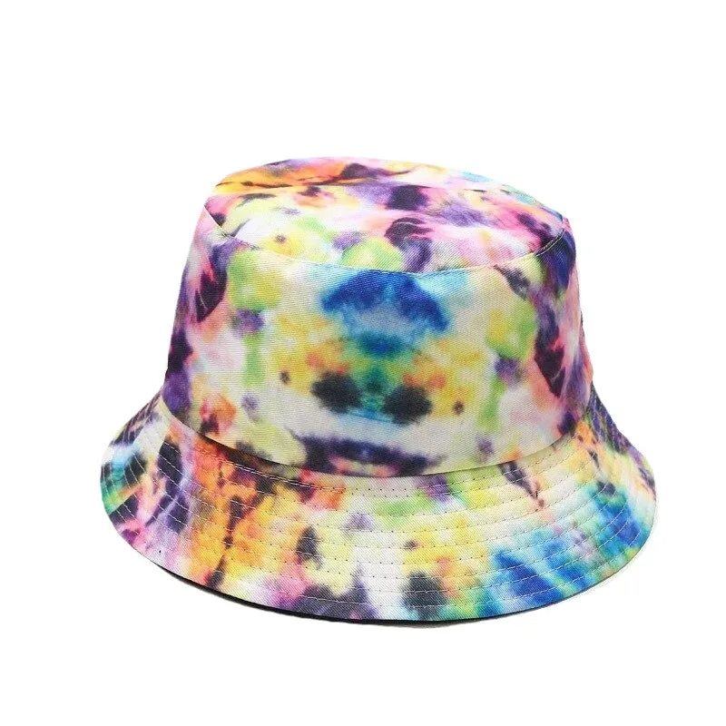 "TIE AND DYE" Chapeau Bob Imprimé Bleu Foncé - URB1™