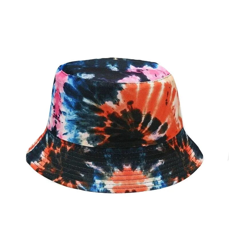 "TIE AND DYE" Chapeau Bob Imprimé Bleu Foncé - URB1™