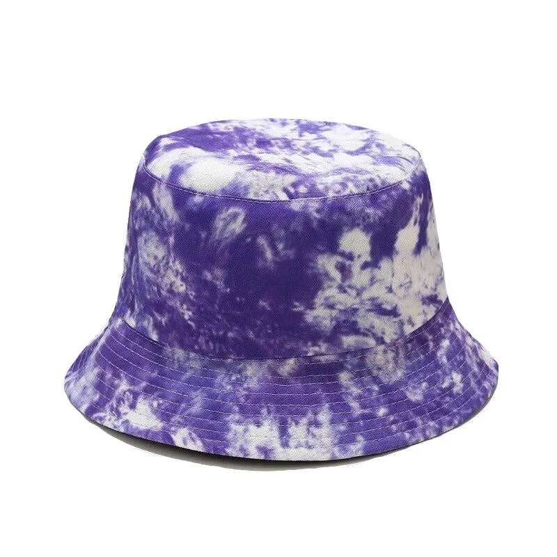 "TIE AND DYE" Chapeau Bob Imprimé Bleu Foncé - URB1™
