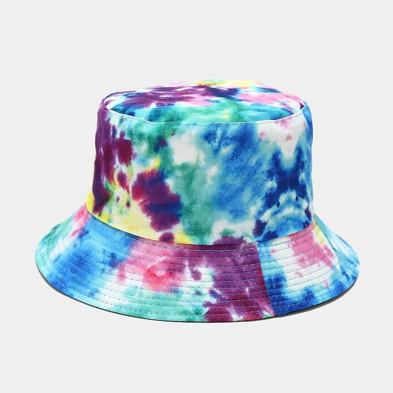 "TIE AND DYE" Chapeau Bob Imprimé Bleu Foncé - URB1™