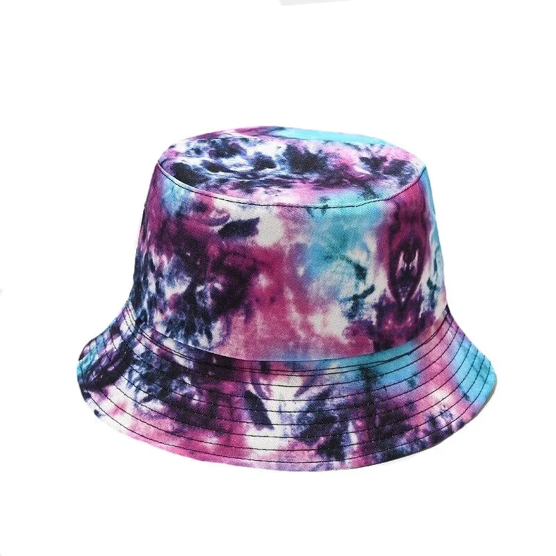 "TIE AND DYE" Chapeau Bob Imprimé Bleu Foncé - URB1™