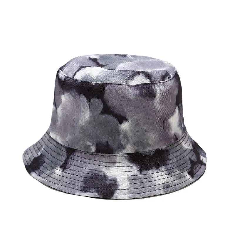 "TIE AND DYE" Chapeau Bob Imprimé Bleu Foncé - URB1™