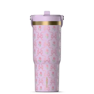 Rose Bow 32oz Nomad Tumbler with Handle & Flip Straw