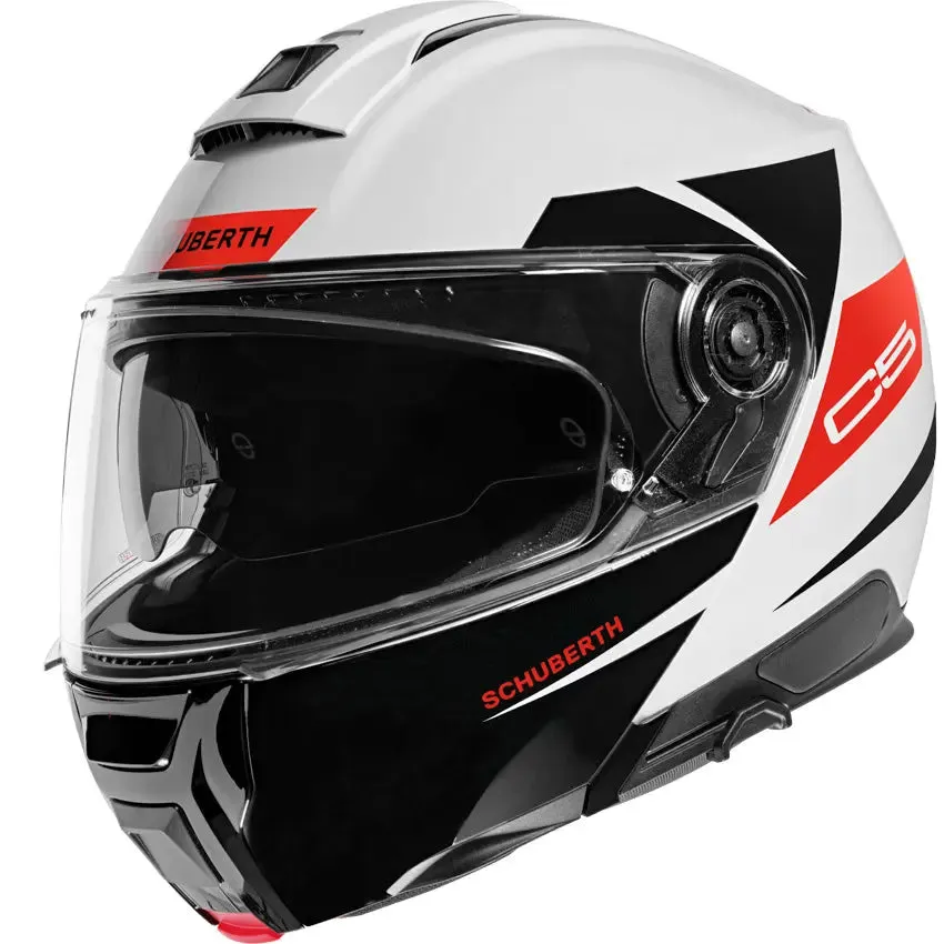 Schuberth C5 Eclipse Helmet (White/Red)