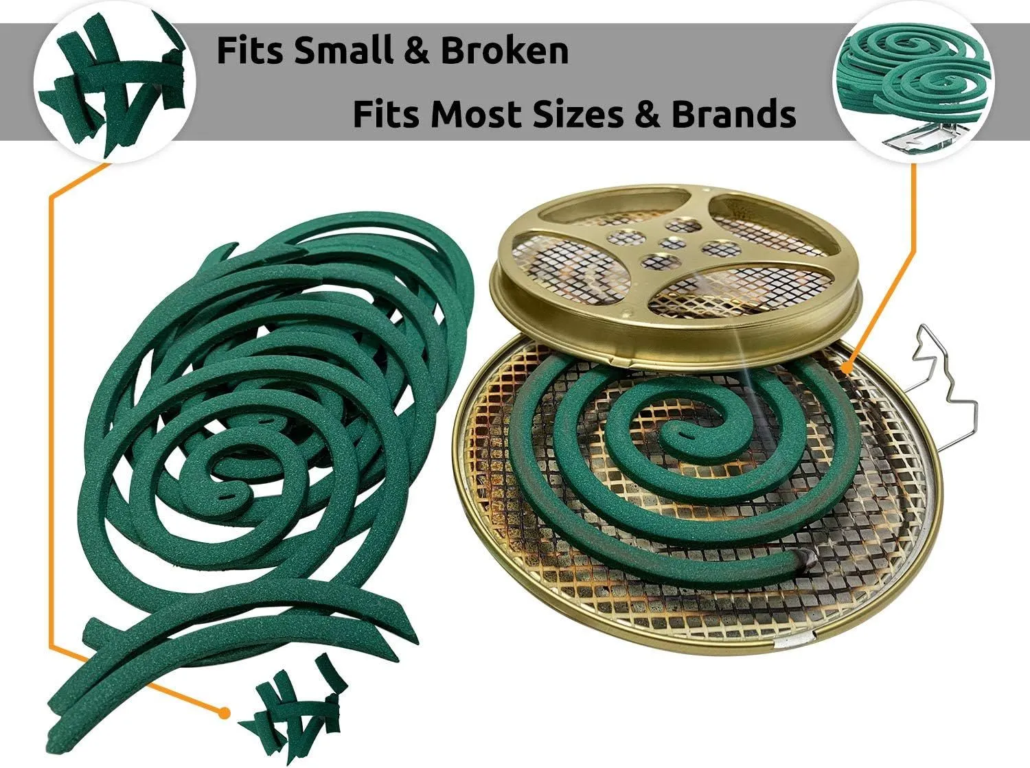 W4W Mosquito Repellent Coils - Outdoor Use Reaches Up to 10 feet - Each Burns for 5-7 Hours