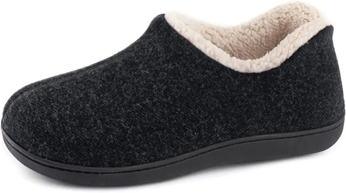 Winter Indoor Loafers Home Slippers Women Classic Cozy Faux Plush Slippers And Outdoor Warm Closed Non-Slip Rubber Shoes