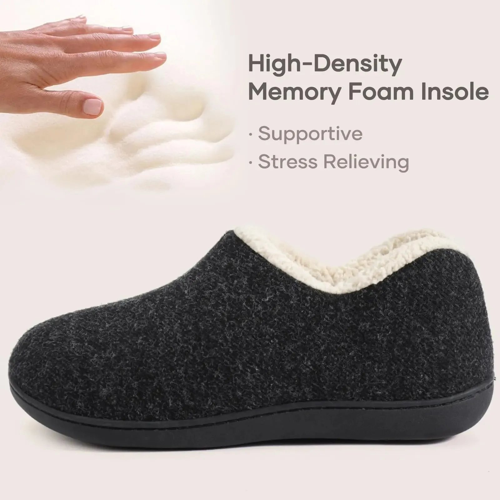Winter Indoor Loafers Home Slippers Women Classic Cozy Faux Plush Slippers And Outdoor Warm Closed Non-Slip Rubber Shoes