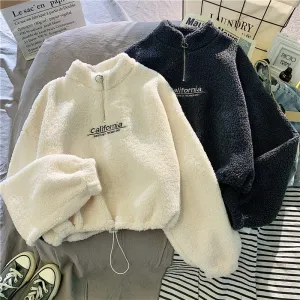 Women's Cashmere Zipper Collar Sweatshirts